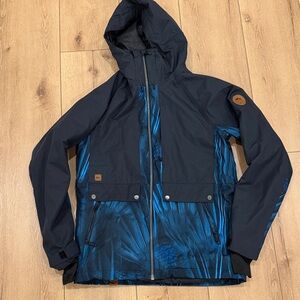 Quicksilver Mens Blue Patterned Snow Jacket